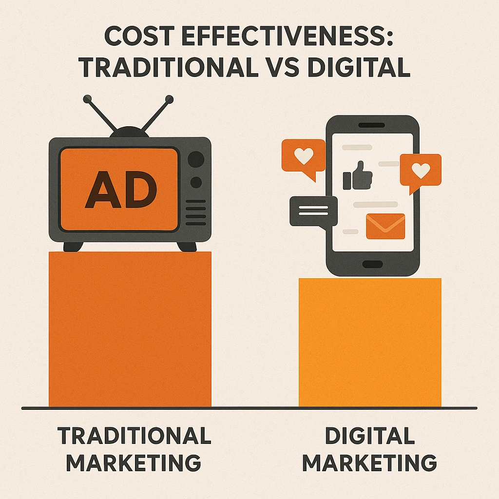 cost effective digital marketing vs traditional marketing