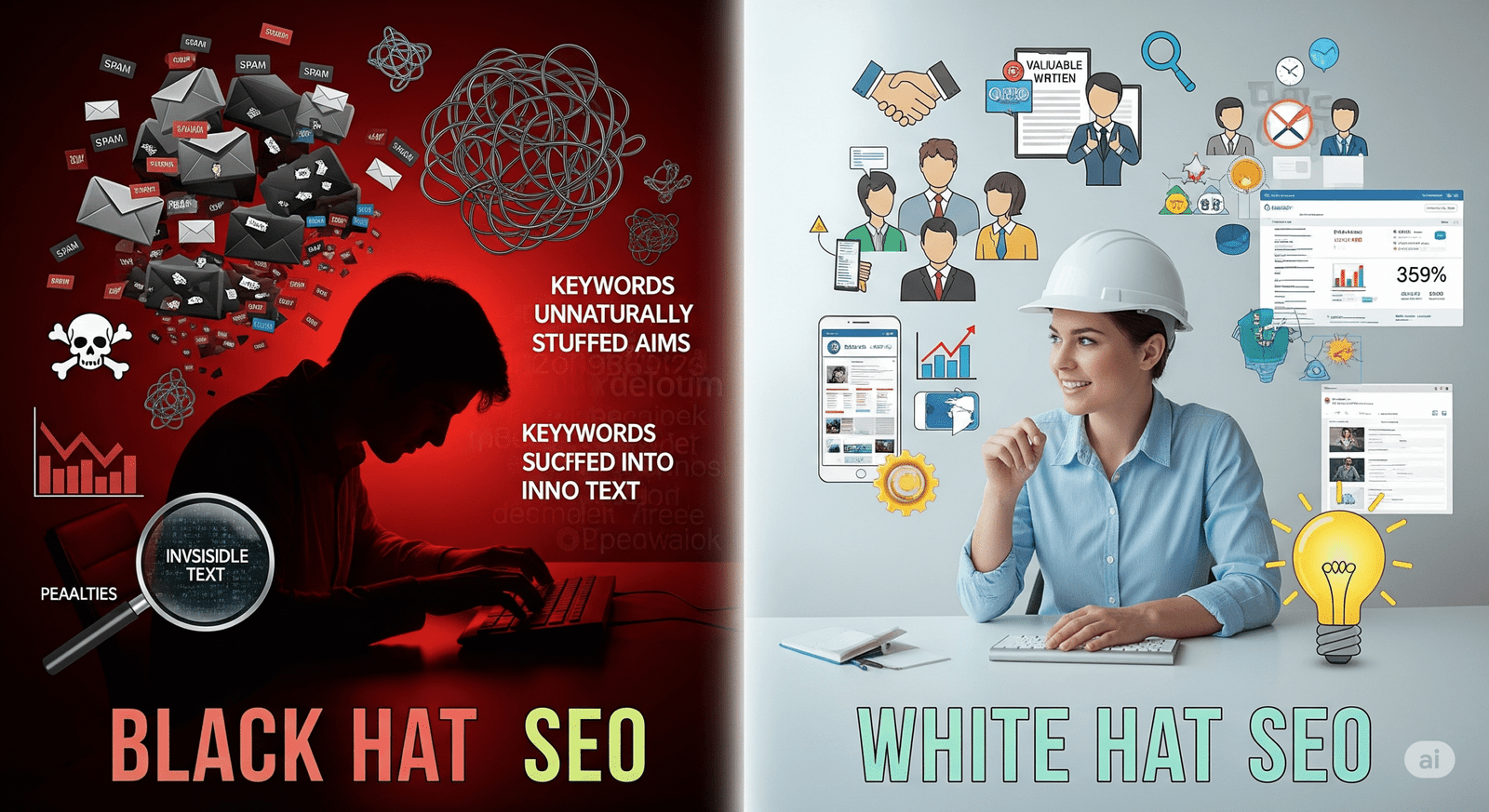 SEO Blackhat and Whitehat Strategy