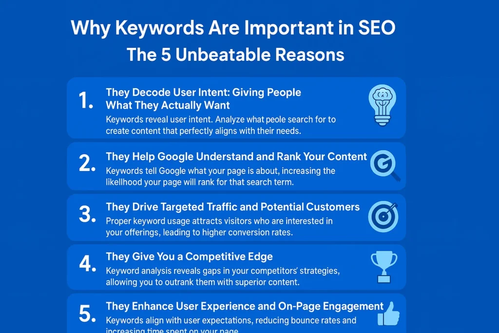 Are keywords important for seo Infogrpahic