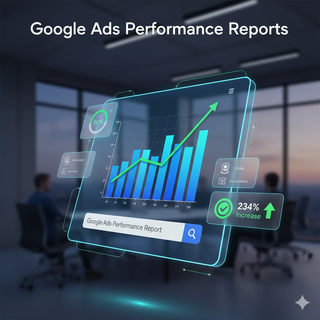 Alt text: google ads performance report dashboard example