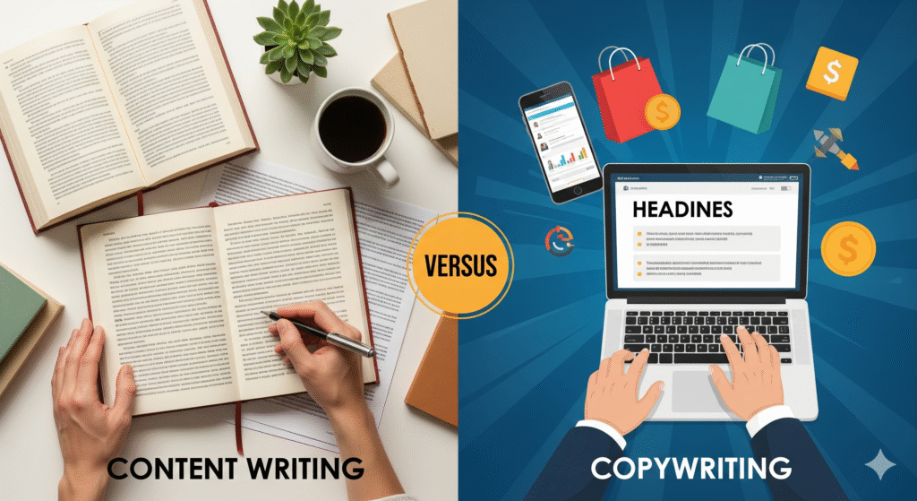 content vs copy writing