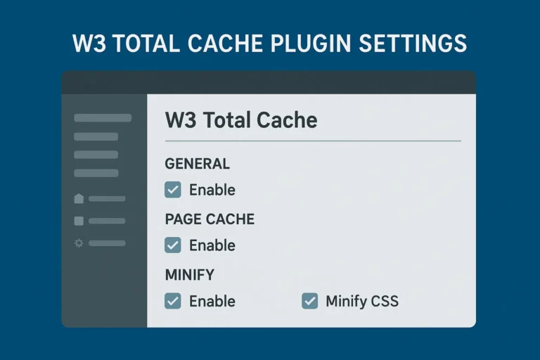 W3 Total Cache Plugin Settings